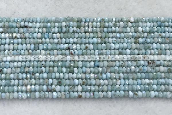 CLR159 15 inches 2*3mm faceted rondelle larimar beads wholesale