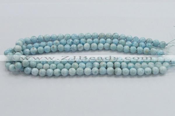 CLR16 15.5 inches 8mm round grade A natural larimar gemstone beads