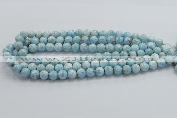 CLR17 15.5 inches 10mm round grade A natural larimar gemstone beads