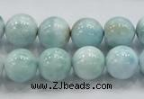 CLR20 15.5 inches 12mm round grade AA natural larimar gemstone beads