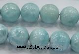CLR21 15.5 inches 14mm round grade AA natural larimar gemstone beads