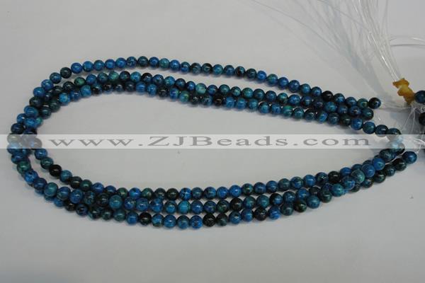 CLR300 15.5 inches 4mm round dyed larimar gemstone beads