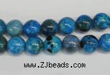 CLR302 15.5 inches 8mm round dyed larimar gemstone beads