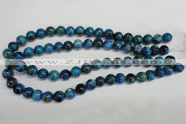 CLR304 15.5 inches 12mm round dyed larimar gemstone beads