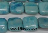 CLR381 15.5 inches 12*12mm square dyed larimar gemstone beads