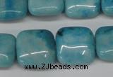 CLR382 15.5 inches 14*14mm square dyed larimar gemstone beads