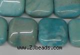 CLR383 15.5 inches 16*16mm square dyed larimar gemstone beads