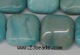 CLR385 15.5 inches 20*20mm square dyed larimar gemstone beads