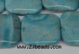 CLR386 15.5 inches 25*25mm square dyed larimar gemstone beads