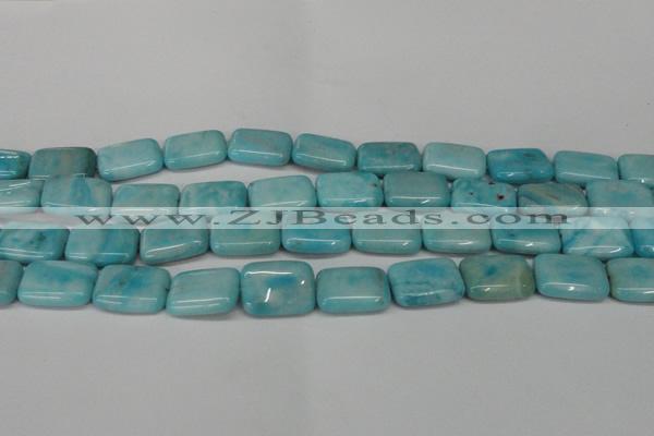 CLR393 15.5 inches 12*16mm rectangle dyed larimar gemstone beads