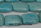 CLR394 15.5 inches 13*18mm rectangle dyed larimar gemstone beads