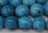 CLR405 15.5 inches 14mm round dyed larimar gemstone beads