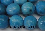 CLR406 15.5 inches 16mm round dyed larimar gemstone beads