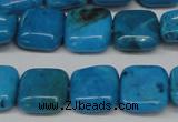 CLR431 15.5 inches 12*12mm square dyed larimar gemstone beads