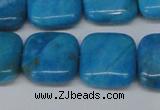 CLR433 15.5 inches 16*16mm square dyed larimar gemstone beads