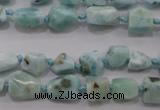 CLR46 15.5 inches 6*7mm – 10*12mm nuggets natural larimar beads