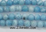 CLR600 15.5 inches 4mm round imitation larimar beads wholesale