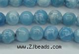 CLR601 15.5 inches 6mm round imitation larimar beads wholesale