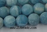 CLR613 15.5 inches 10mm round matte imitation larimar beads