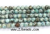 CLR623 15.5 inches 12mm round larimar gemstone beads