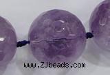 CLS01 15.5 inches 30mm faceted round large amethyst gemstone beads