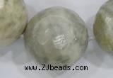 CLS04 15.5 inches 30mm faceted round large fossil coral beads