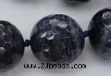 CLS12 15.5 inches 30mm faceted round large blue dumortierite beads