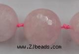 CLS15 15.5 inches 30mm faceted round large rose quartz beads
