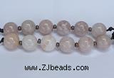 CLS250 7.5 inches 30mm round large pink quartz beads wholesale