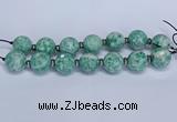 CLS302 7.5 inches 25mm faceted round large Qinghai jade beads