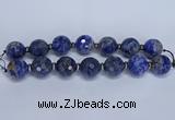 CLS304 7.5 inches 25mm faceted round large sodalite gemstone beads