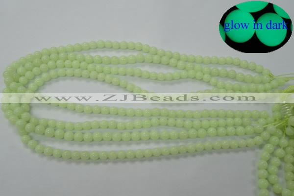 CLU02 15.5 inches 6mm round luminous stone beads wholesale