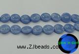 CLU136 15.5 inches 20mm flat round blue luminous stone beads