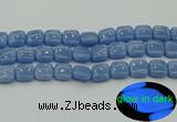 CLU153 15.5 inches 14*14mm square blue luminous stone beads