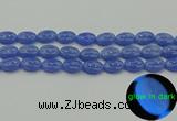 CLU182 15.5 inches 12*16mm oval blue luminous stone beads