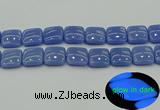 CLU196 15.5 inches 20*20mm square blue luminous stone beads