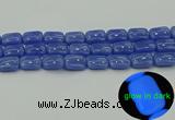 CLU203 15.5 inches 13*18mm rectangle blue luminous stone beads