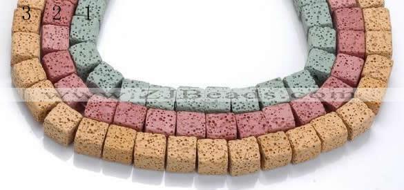 CLV09 14 inches 10mm cubic natural lava loose beads wholesale