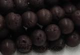 CLV205 15.5 inches 16mm round coffee natural lava beads wholesale