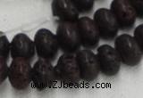 CLV206 15.5 inches 6*10mm rondelle coffee natural lava beads wholesale