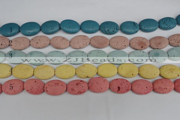 CLV304 15.5 inches 18*25mm oval lava beads wholesale