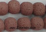 CLV363 15.5 inches 16mm ball dyed lava beads wholesale