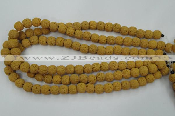 CLV368 15.5 inches 11mm ball dyed lava beads wholesale