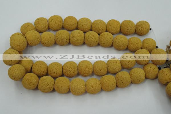 CLV374 15.5 inches 19mm ball dyed lava beads wholesale