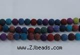 CLV524 15.5 inches 12mm round mixed lava beads wholesale