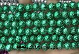 CLV547 15.5 inches 8mm round plated lava beads wholesale