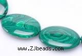 CMA04 flat oval 18*25mm imitate malachite beads Wholesale