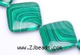 CMA10 15.5 inches 31mm rhombus imitate malachite beads wholesale