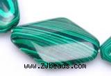 CMA11 23*30mm rhombus imitate malachite gemstone beads Wholesale