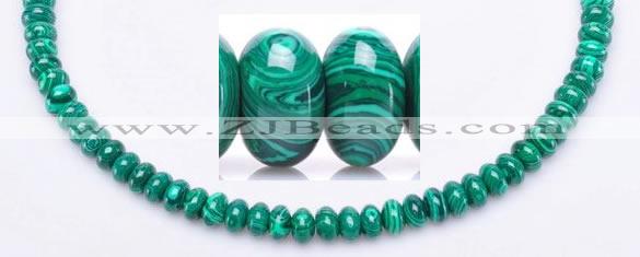 CMA16 5*8mm roundel imitate malachite gemstone beads Wholesale